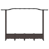 Raised Bed with Trellis and Roof Brown 207 x 40 x 129 cm PP 3423148