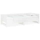 Pull-out Day Bed without Mattress White 2x cm 820263
