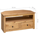 Corner TV Cabinet 93x49x49 cm Solid Pine Panama Range 282685