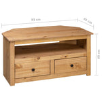 ZNTS Corner TV Cabinet 93x49x49 cm Solid Pine Panama Range 282685