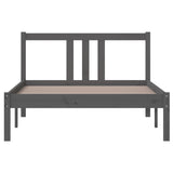 Bed Frame without Mattress Grey Solid Wood 100x200 cm 814876