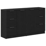Sideboard Black Oak 120 x 30 x 70 cm Engineered Wood 3333072