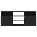 TV Cabinet with LED Lights Black 120x30x50 cm 804302