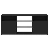 TV Cabinet with LED Lights Black 120x30x50 cm 804302