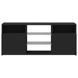 TV Cabinet with LED Lights Black 120x30x50 cm 804302