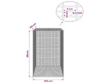 Gabion with 5 mm Wire and 5x2.5 cm Mesh 100x100x200 cm 3463916