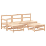 5 Piece Garden Lounge Set Solid Wood Pine 3186543