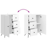 Sideboard High Gloss White 66 x 34.5 x 90 cm Engineered Wood 895549