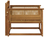 Outdoor Middle Sofa Solid Acacia Wood Natural 3438833