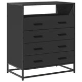 Drawer Cabinet Black 70x41x83.5 cm Engineered Wood 849089