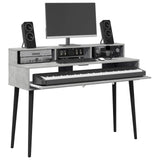 Studio Desk Concrete Grey 110 x 42.5 x 36 cm Engineered Wood 8006735