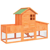 Rabbit Hutch Brown 170x63x113 cm Solid Wood Pine 172292