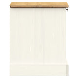 Bedside Cabinet "VIGO" White 42x35x42 cm Solid Wood Pine 353155