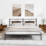 Bed Frame without Mattress Smoked Oak 160x200 cm Engineered Wood 4106746