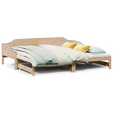 Daybed with Trundle without Mattress 90x190 cm Single Solid Wood 850908