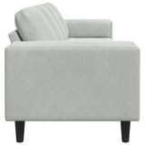 Living Room Couch Light Grey 250 x 77 x 76 cm 3335091