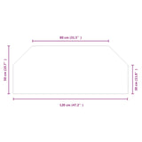Fireplace Glass Plate Transparent 120 x 50 cm Glass 353872