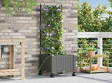 Garden Planter with Irrigation&Wheels Light Grey PP 3422952