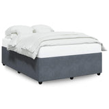 Bed Frame without Mattress Dark Grey 140x190 cm Velvet 3285007