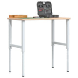 Workbench 100x60x cm Solid Wood Oak Rectangular 3309700