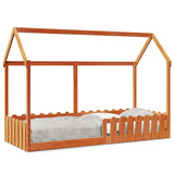 Kids' House Bed Frame without Mattress Wax Brown 80x200 cm 850691