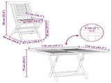 Garden Set 5 pcs Brown Solid Teak Wood 3437350