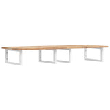 Basin Shelf Wall Mounted Steel and Solid Wood Acacia 3302796
