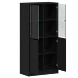 Highboard Black Oak 68 x 37 x142 cm 3329301