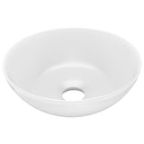 146976 Bathroom Sink Ceramic Matt White Round