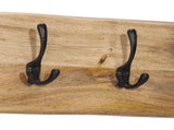 Wall-mounted Coat Rack with 4 Hooks Solid Wood Mango 358957