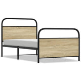 Bed Frame Without Mattress 90x200 cm Sonoma Oak Engineered Wood 4100269