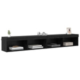 TV Cabinet Set 2 pcs Black Oak 100 x 30 x 30 cm Engineered Wood 882970