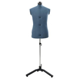 Adjustable Dress Form Male Manual Blue 37.5-45.5 inch Fabric 42018611