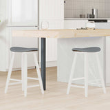 Dining Chairs 2 pcs White 46 x 37 x 63 cm Solid Rubber Wood 42020460