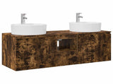 Bathroom Cabinet Set 3 pcs Smoked Oak 49.5 x 44.5 x 65 cm 3405682