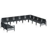 Garden Sofa Set Anthracite Steel 3379004