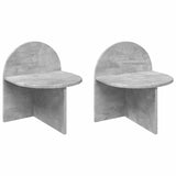 Bedside Table 2 pcs Concrete Grey 40 x 35.5 x 45.5 cm 8001138
