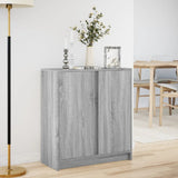 Sideboard with LED Grey Sonoma 77x34x85 cm Engineered Wood 852136