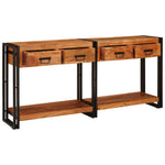 Console Tables 2 pcs Brown 160 x 33 x 75 cm Solid Acacia wood 3324224