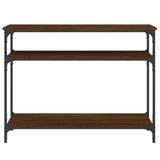 Console Table Brown Oak 100x29x75 cm Engineered Wood 834039