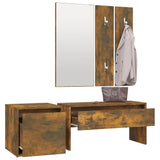 Hallway Furniture Set Smoked Oak Engineered Wood 3120194