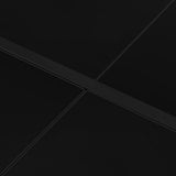 Garden Table 130x130x72 cm Black Steel and Glass 313099