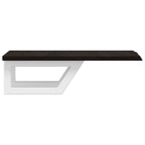 ZNTS Basin Shelf Wall Mounted Steel and Solid Wood Oak 3302578