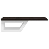 Basin Shelf Wall Mounted Steel and Solid Wood Oak 3302578
