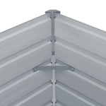 Garden Raised Bed Galvanised Steel 400x80x45 cm Grey 47056