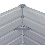 Garden Raised Bed Galvanised Steel 400x80x45 cm Grey 47056