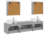 Bathroom Furniture Set 5 pcs Grey Sonoma 3406876