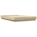 Bed Frame Sonoma oak Engineered wood 120x200 cm Durable 3209865