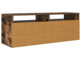 Lowboard with Drawer Smoked Oak 87 x 27.5 x 43 cm 8000584