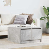 Coffee Table with Drawers Concrete Grey 70.5x70x40 cm 3328411